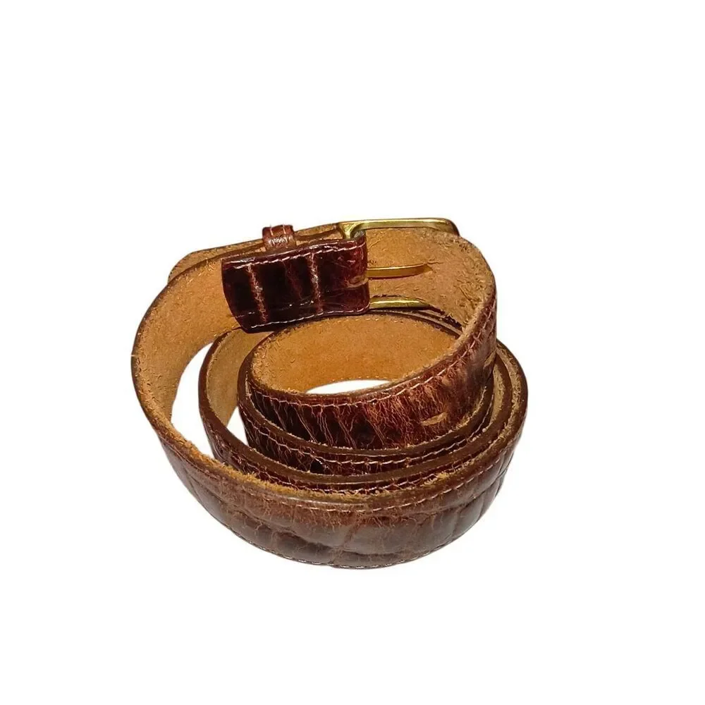 Genuine leather belt Made in Oklahoma Nicely worn in! 44